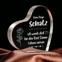 Heart Shaped Paperweight Anniversary Gift for Her