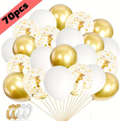 70pcs Golden Balloons Set - Party Decorations and Supplies