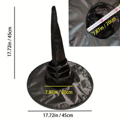 Halloween Witch Broom & Hat Set - Weird Stuff Decor