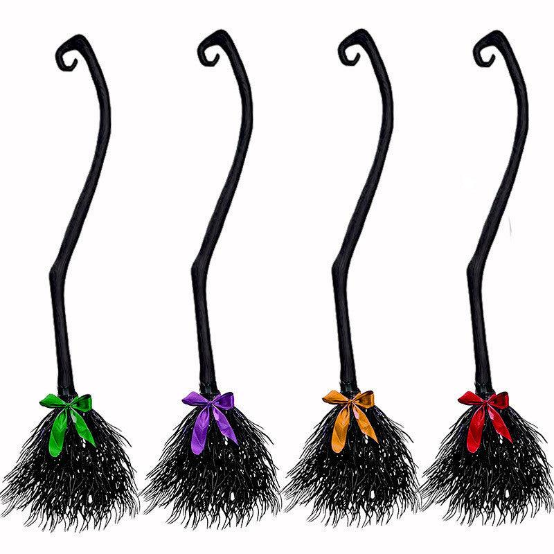Halloween Witch Broom & Hat Set - Weird Stuff Decor
