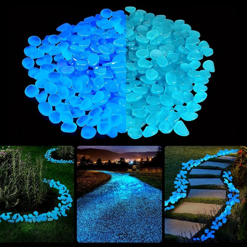 50-100pcs Glow In The Dark Rocks for Outdoor Landscaping