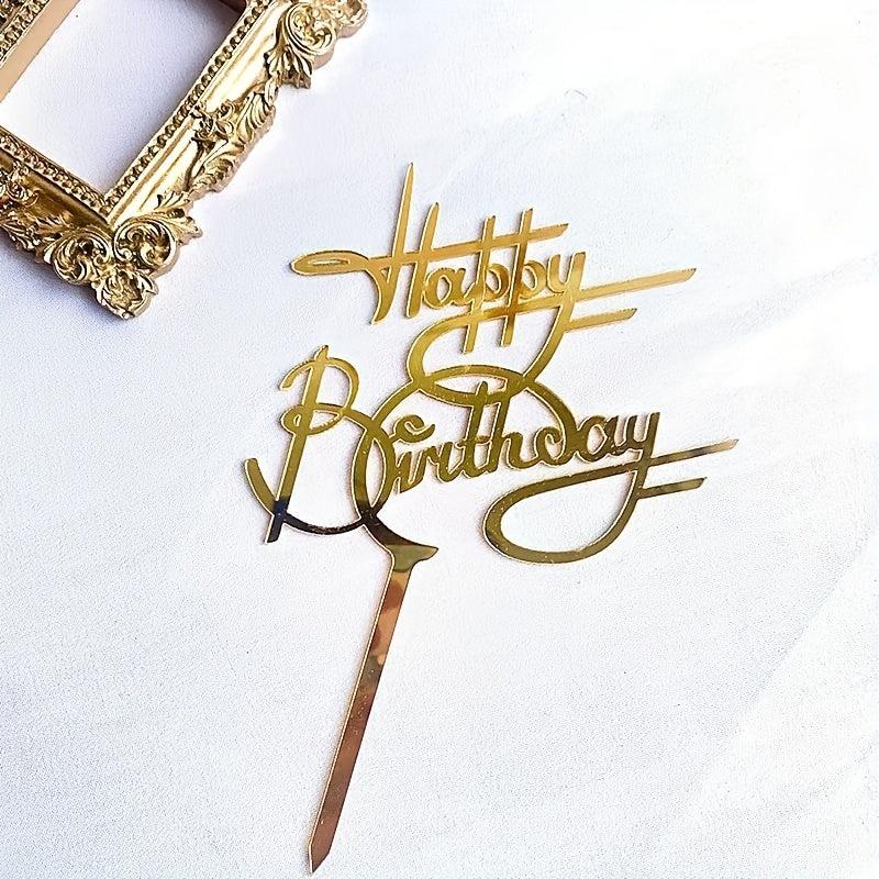 Happy Birthday Acrylic Cake Decoration Insert