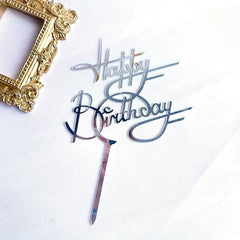 Happy Birthday Acrylic Cake Decoration Insert