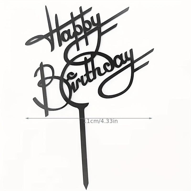 Happy Birthday Acrylic Cake Decoration Insert