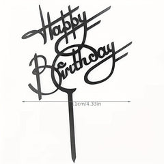Happy Birthday Acrylic Cake Decoration Insert