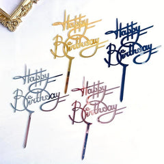 Happy Birthday Acrylic Cake Decoration Insert