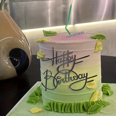 Happy Birthday Acrylic Cake Decoration Insert