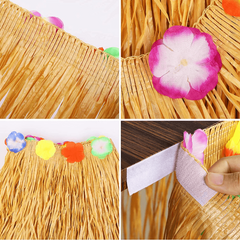 Luau Grass Table Skirt for Hawaiian Party Decorations