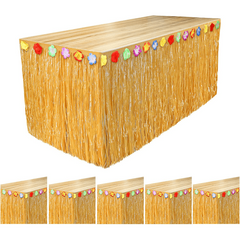 Luau Grass Table Skirt for Hawaiian Party Decorations