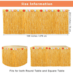 Luau Grass Table Skirt for Hawaiian Party Decorations