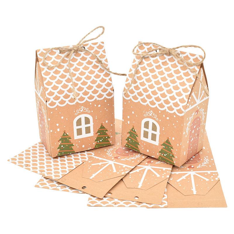 5pcs Christmas Candy Box Gift Bags for DIY Cookie & Candy