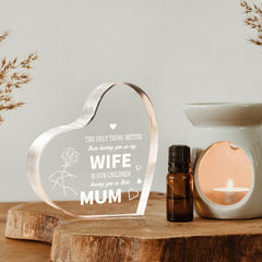 Engraved Acrylic Paperweight Keepsake Wife - Anniversary Gift