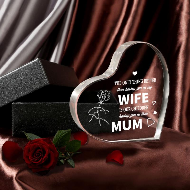 Engraved Acrylic Paperweight Keepsake Wife - Anniversary Gift