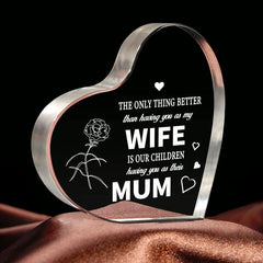 Engraved Acrylic Paperweight Keepsake Wife - Anniversary Gift