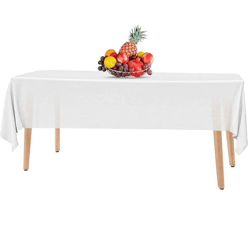 4pcs Disposable Plastic Tablecloths for BBQ Party Wedding