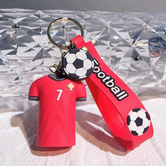 Football Key Chain PVC Soccer and T Shirt Keychain