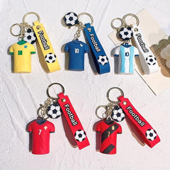 Football Key Chain PVC Soccer and T Shirt Keychain