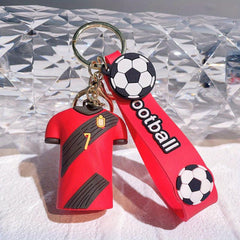 Football Key Chain PVC Soccer and T Shirt Keychain
