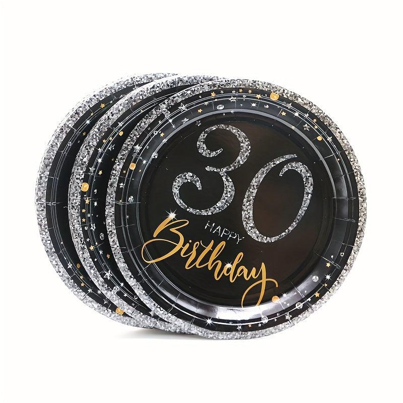 30th Birthday Party Tableware Supplies Serves16