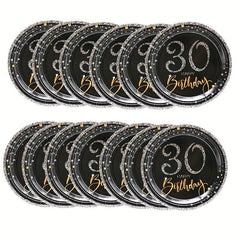 30th Birthday Party Tableware Supplies Serves16