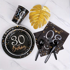 30th Birthday Party Tableware Supplies Serves16