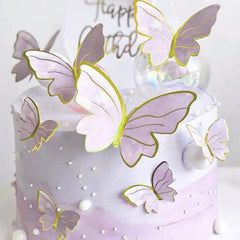 11pcs High Butterfly Cake Topper For Birthday Wedding And Party Decor