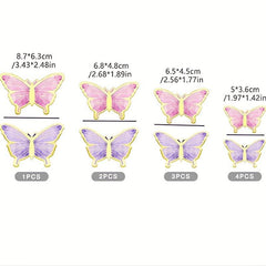 11pcs High Butterfly Cake Topper For Birthday Wedding And Party Decor