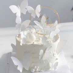 11pcs High Butterfly Cake Topper For Birthday Wedding And Party Decor
