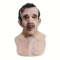 Old Man Beard Latex Head Mask Cosplay Costume Decoration Props