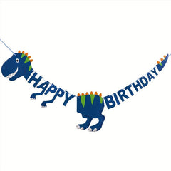 Dinosaur Birthday Flag Decoration DIY Set