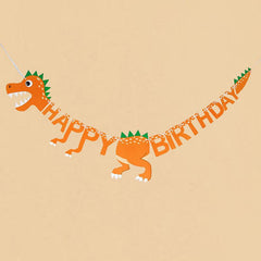Dinosaur Birthday Flag Decoration DIY Set