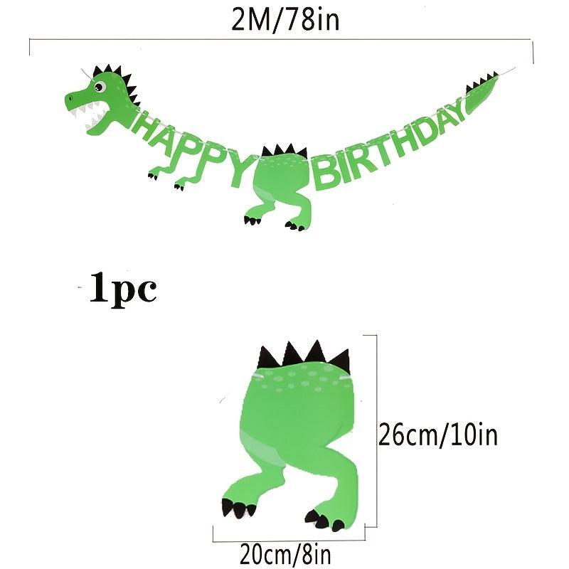 Dinosaur Birthday Flag Decoration DIY Set