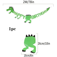 Dinosaur Birthday Flag Decoration DIY Set