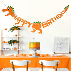 Dinosaur Birthday Flag Decoration DIY Set