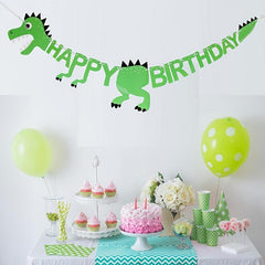 Dinosaur Birthday Flag Decoration DIY Set