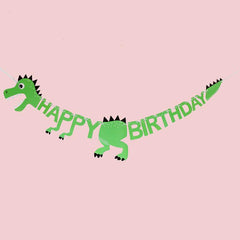 Dinosaur Birthday Flag Decoration DIY Set