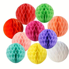 5pcs 20 Paper Honeycomb Balls Hanging Decoration Lantern Colourful Wedding Party