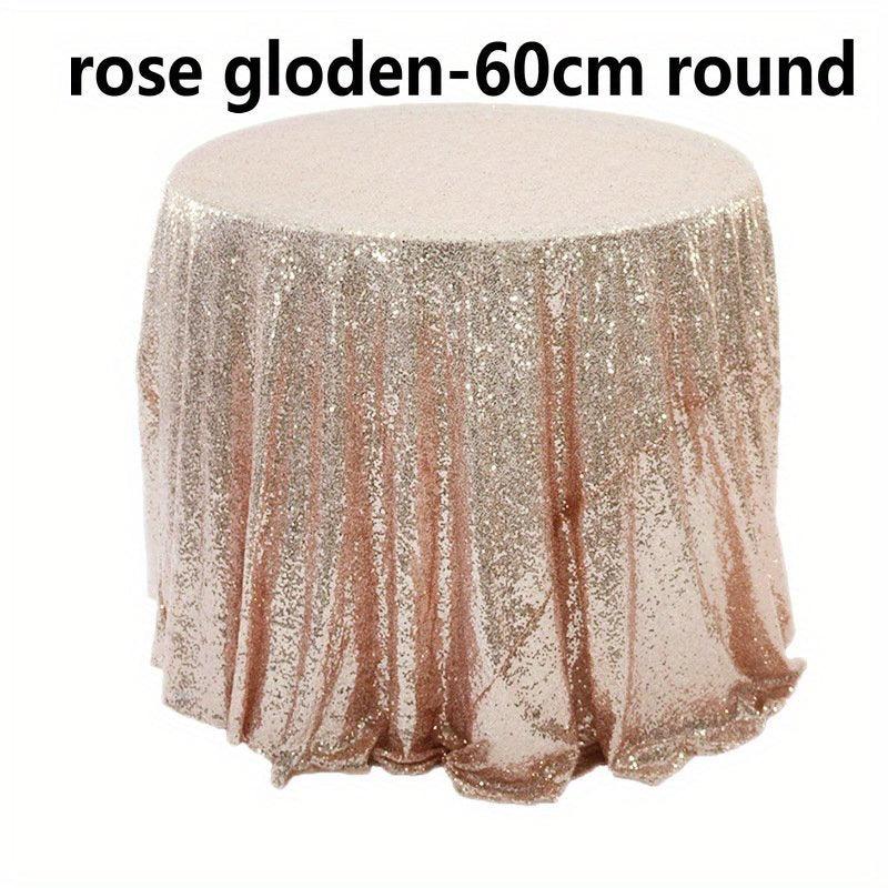 Round Sequins Tablecloth Glitter Table Cloth Wedding Banquet Party Home