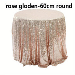 Round Sequins Tablecloth Glitter Table Cloth Wedding Banquet Party Home