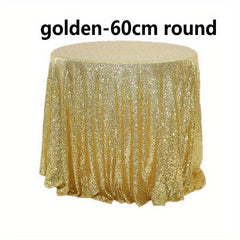 Round Sequins Tablecloth Glitter Table Cloth Wedding Banquet Party Home