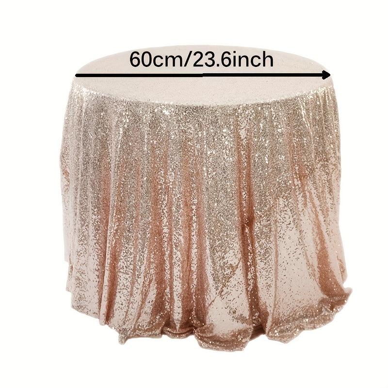 Round Sequins Tablecloth Glitter Table Cloth Wedding Banquet Party Home