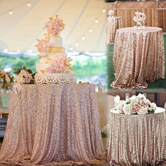Round Sequins Tablecloth Glitter Table Cloth Wedding Banquet Party Home