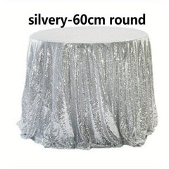 Round Sequins Tablecloth Glitter Table Cloth Wedding Banquet Party Home