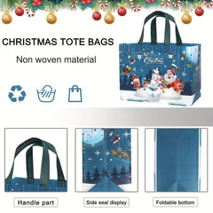 4pcs Thickened Christmas Gift Bags Christmas Tote Bags With Handles