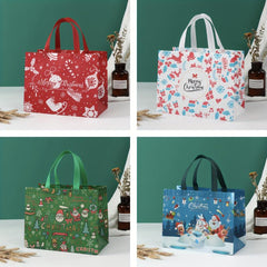 4pcs Thickened Christmas Gift Bags Christmas Tote Bags With Handles