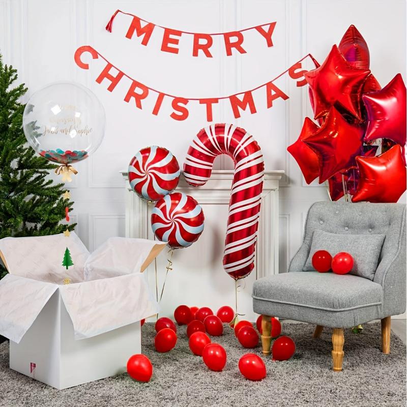 144pcs Christmas Balloons Garland Arch Kit Green Red Candy Ball