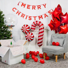 144pcs Christmas Balloons Garland Arch Kit Green Red Candy Ball