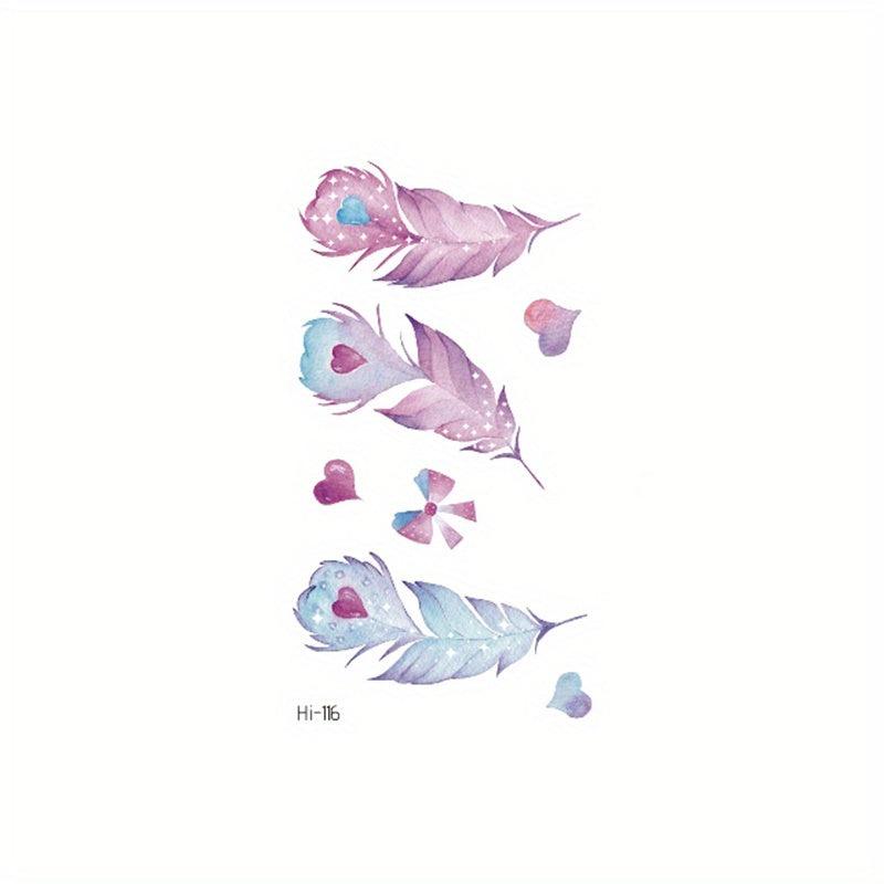 Glow Feather Wings Tattoo Sticker for Music Festivals