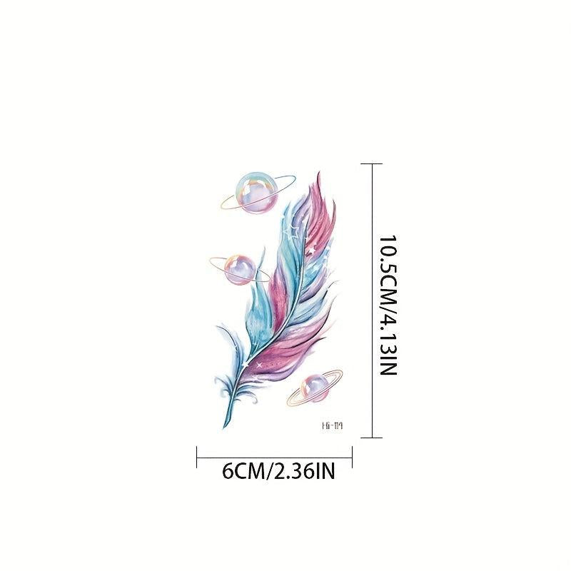 Glow Feather Wings Tattoo Sticker for Music Festivals