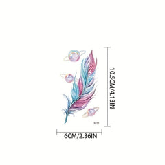 Glow Feather Wings Tattoo Sticker for Music Festivals